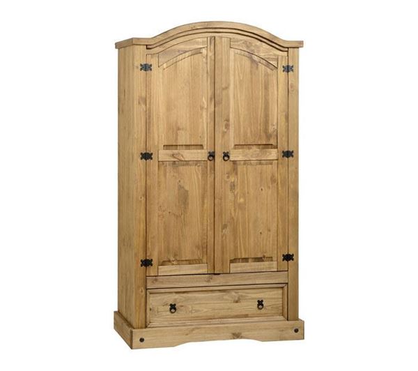 Picture of Corona 3 Door Wardrobe in Distressed Waxed Pine