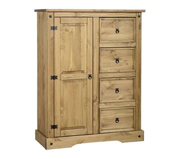 Picture of Corona 1 Door 4 Drawer Low Wardrobe