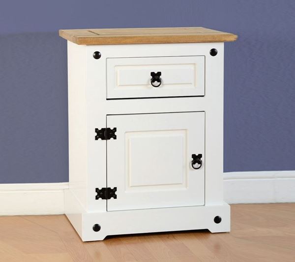 Picture of Corona 1 Drawer 1 Door Bedside Cabinet